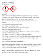 SpaCare SunWac 3 faremaerkning