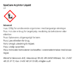SpaCare Acyivtor Liquid faremaerkning