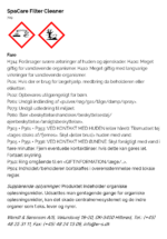 SpaCare Filter Cleaner faremaerkning