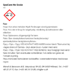 SpaCare No Scale faremaerkning