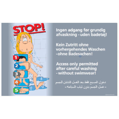 4sprog.afvasknings skilt.badevand.skilt .pooltech aps dk.06.dame