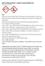 Natriumhypochlorit Sodium hypochlorite 15% faremaerkning