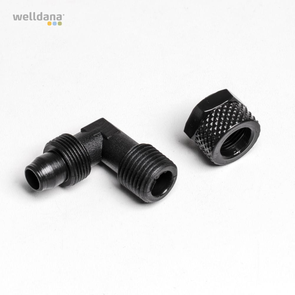 63 820010 welldana 1  spa diverse fittings til spa adapter 90 10mm m omlober
