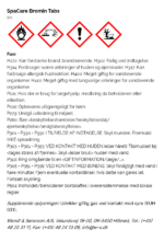SpaCare Bromin Tabs faremaerkning