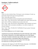 Svovlsyre Sulfuric acid 14% faremaerkning