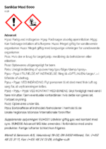 Saniklar Maxi 6000 faremaerkning