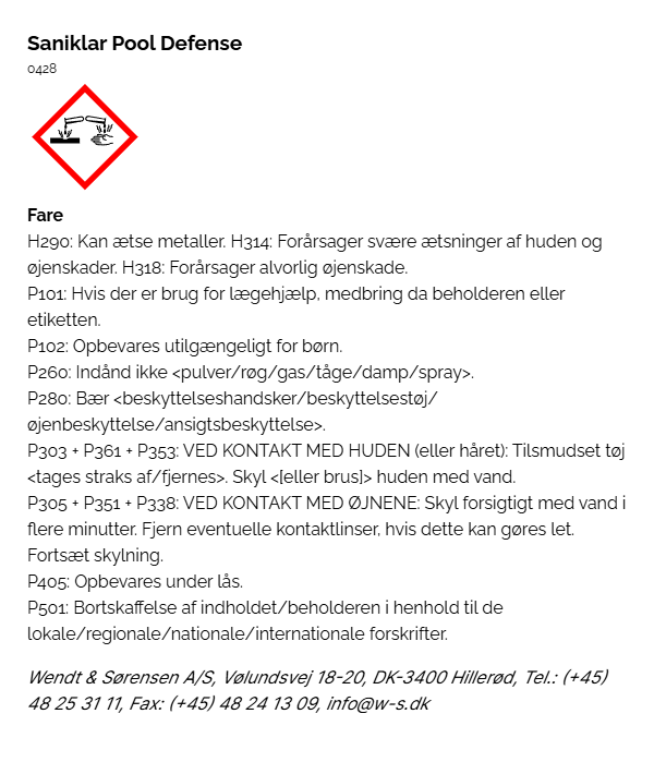 Saniklar Pool Defense faremaerkning
