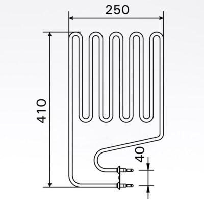 59 150013 welldana 0  sauna element 1500w 230v terminaler i siden