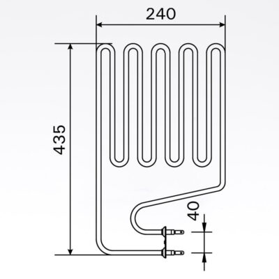 59 215013 welldana 0  sauna element 2150w 230v terminaler i bunden
