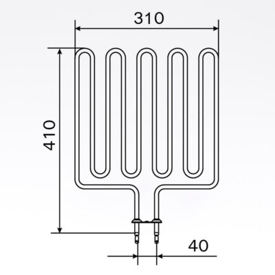 59 267003 welldana 0  sauna element 2670w 240v terminaler i bunden