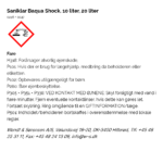 Saniklar Baqua Shock, 10 liter, 20 liter faremaerkning