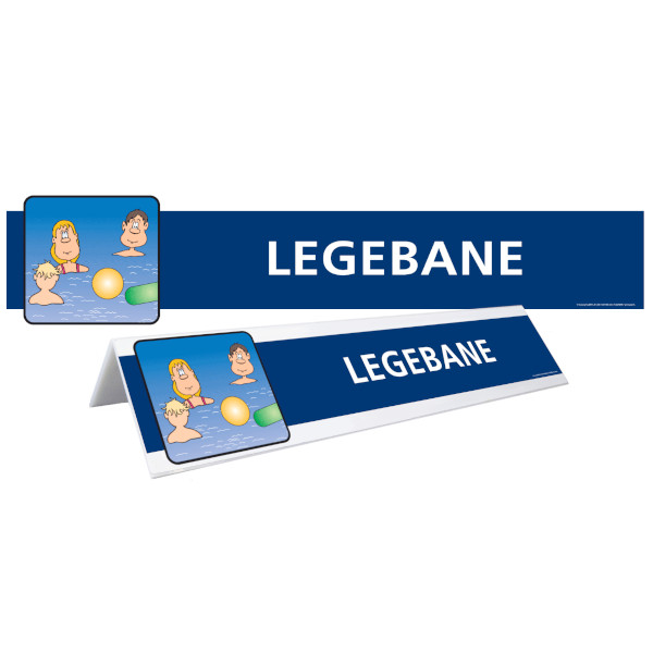 bukket akryl bassinskilte legebane ptech