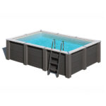 Rektangulær Kompositpool - 4,55 × 3,15 × 1,26 m - Sort