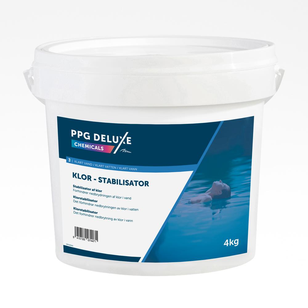 17-1000028_welldana_0_stabiliseret_klor_granulat_4kg Klorstabilisator granulat 4 kg PPG Deluxe - Beskytter klor mod UV-nedbrydning - Billede 1
