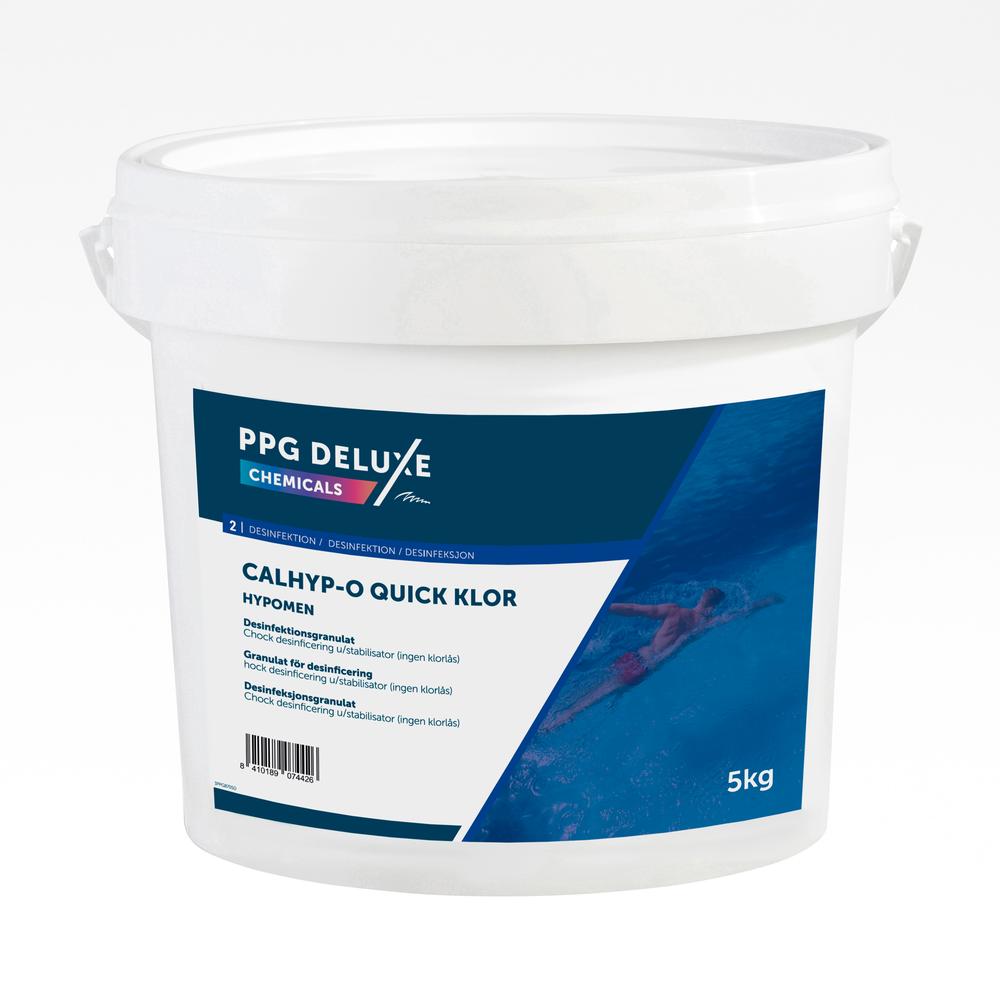 17-1000005_welldana_0_calhyp-o_quick_klor_5kg Calhyp-O Quick klor 5 kg PPG Deluxe - Hurtig desinficering og rensning u/stabilisator - Billede 1