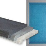 Nevada Kantflisepakker - Rektangulær Pool - Støbt beton