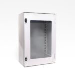 Kemiskab uden adaptering - 647x436x250 Glaslåge med 2 låse - Hvid